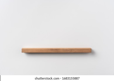 Design concept - front view empty bookshelf and grey wall for mockup, not 3D render - Shutterstock ID 1683155887