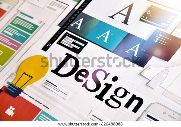 Design concept for graphic designers and\
design agencies services. Concept for web banners, internet\
marketing, printed material, presentation\
templates.