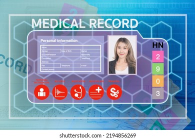 Design Of Electronic Medical Record Screen Showing Patient Information For Background Picture.