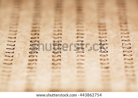 design element. punched card photo