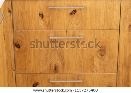 Design of kitchen cabinets from solid wood.