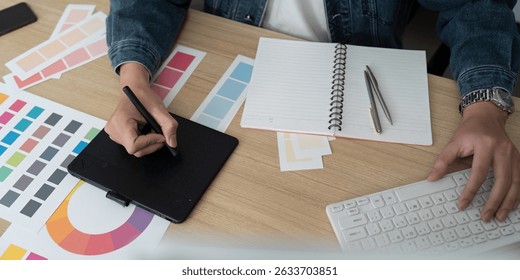 Design Process: Creative Professional Working with Color Palettes