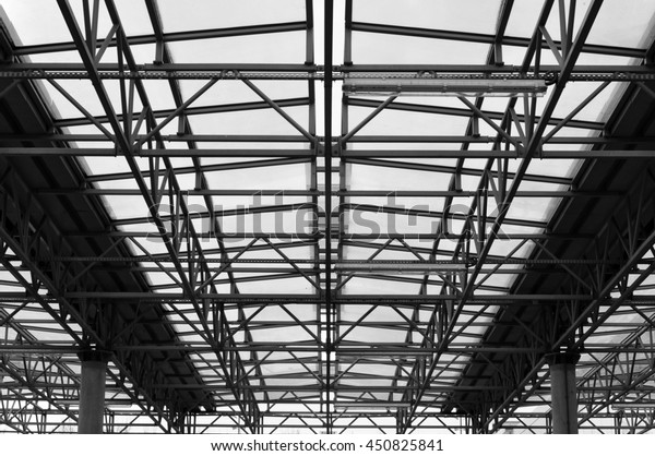 Design Roof Ceiling Metal Space Frame Stock Photo 450825841 