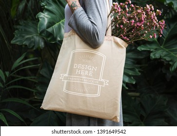 Design Space On Tote Bag Mockup