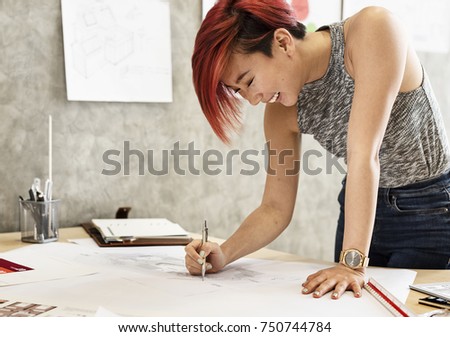 Design Studio Architect Creative Occupation Blueprint Concept