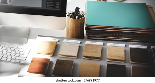 Design Studio Creativity Ideas Wood Palette Decoration Concept - Shutterstock ID 376991977