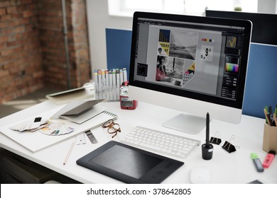 Design Studio Creativity Ideas Wood Palette Decoration Concept - Shutterstock ID 378642805