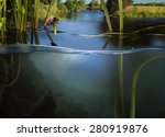 Design template with underwater part
