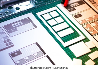 The Design Of The Training Application For Mobile Devices Is Being Developed. Use Templates. The Designer Works On Different Scenarios Of The System.