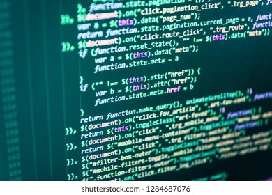Design write technology background,  Programmer working in a software develop company office,  Css3 code on a colorful background,  Trendy design, Computer codes operator development style