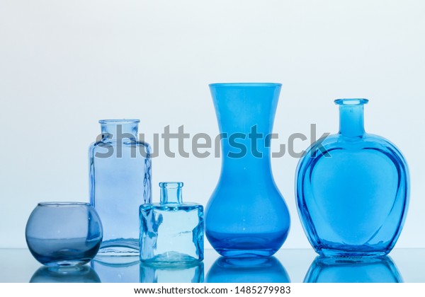 Designer Colored Glass Vases On White Stock Photo Edit Now