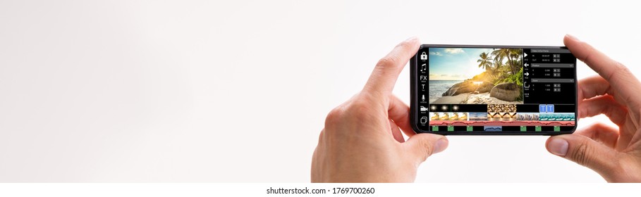 Designer Editing Video For Web On Mobile Phone
