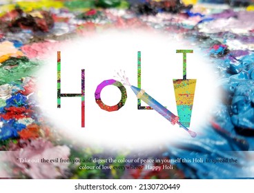 Designer happy holi creative colors wallpaper