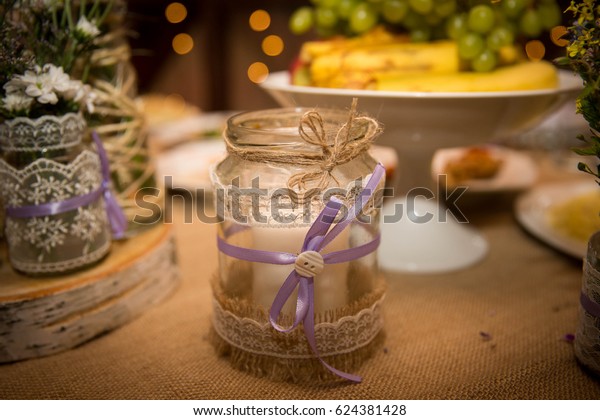 Designer Jar Decorated Ribbon Rope On Stock Photo Edit Now