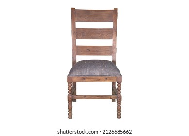 Designer Wooden Chair isolated on white bavkground