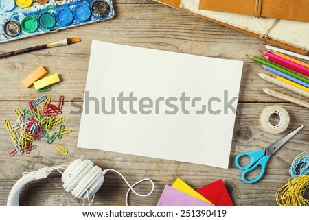 Similar – Image, Stock Photo blank white sheet of paper with a curved corner