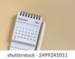 Desk calendar for September 2024. Desk calendar for planning and managing every date