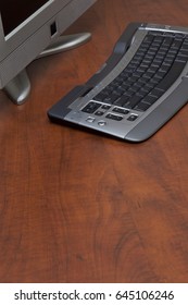 Desk and computer