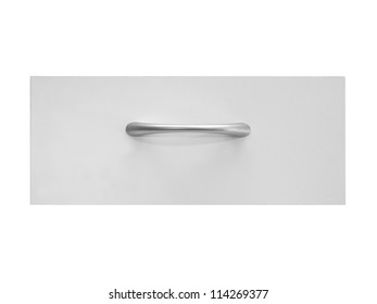 A desk drawer isolated against a white background