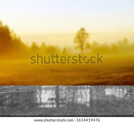 Similar – Morning mood 4 Fog Light