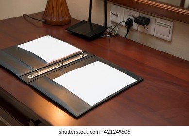 Desk In A Hotel Room