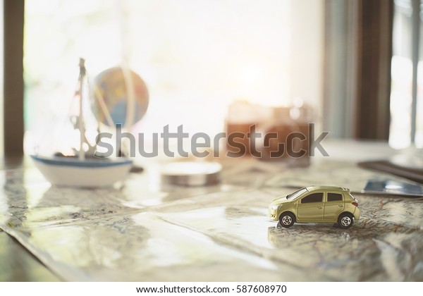 Desk Object Car Travel Lighting Car Stock Photo Edit Now 587608970