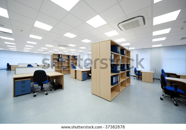 Desks Bookcases Modern Office Stock Photo Edit Now 37382878