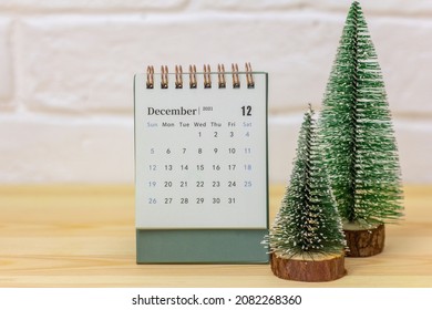 Desktop calendar for December 2021.Calendar for planning for the month