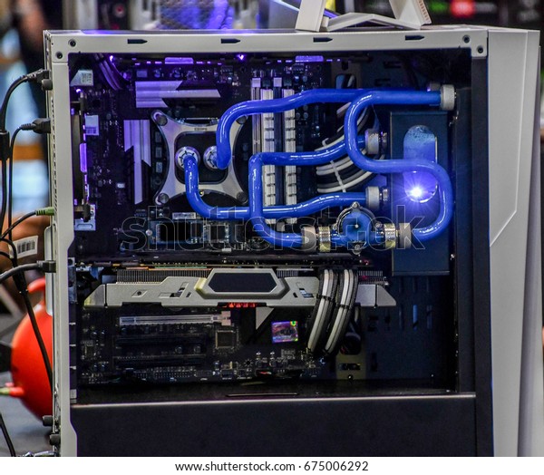 Desktop Computer Water Cooling System Stock Photo Edit Now 675006292