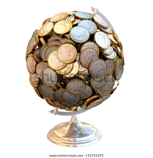 Desktop Globe Created Out Money Gifts Stock Photo Edit Now 110761691