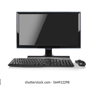 Desktop PC. Desktop Computer Isolated On A White Background.