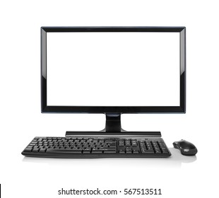 Desktop PC. Desktop computer isolated on a white background.