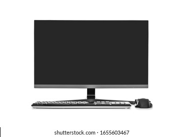 Desktop PC Isolated On A White Background.