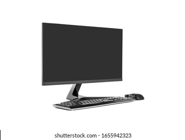 Desktop PC Isolated On A White Background.