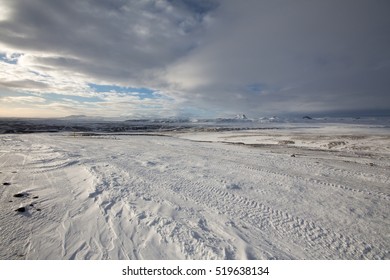 Desolate Snow Covered Landscape  