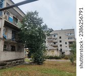 Desolation in Lyman, Donetsk oblast, Ukraine. From May until October 2022, Lyman was under Russian occupation. Most of the city