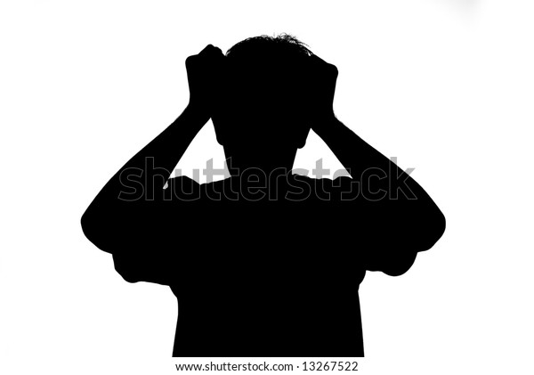 Despaired Man Silhouette Stock Photo Edit Now