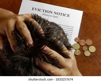 Desperate Man Getting Eviction Note