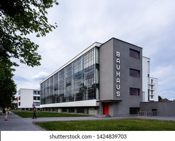 Dessau , Germany 15 June 2018 - Bauhaus Dessau An Art School The Symbol Of Architecture Modernism Design By Walter Gropius In 1925