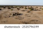 Dessert in Afrika Kenia with small Cute Hauses