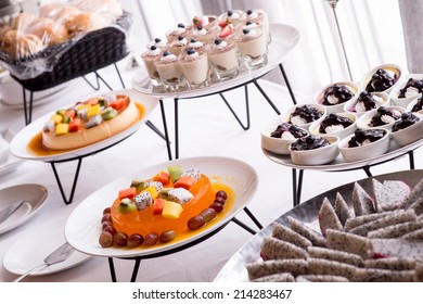 Dessert Bar With Assorted Chocolate Sweets.