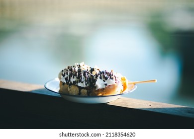 Dessert In A Coffee Shop At Lat Krabang, Bangkok, Thailand.