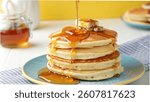 dessert, food, breakfast, sweet, pastry, homemade, plate, pancake, berry, pancakes, fresh, meal, eat, honey, hot, snack, tasty, baked, brunch, morning, delicious, cake, pile, stack, bakery, healthy 