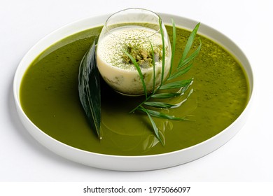 Dessert With Matcha And Coconut