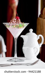 dessert on table