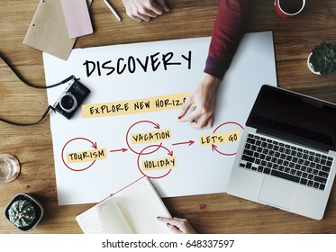 Destination Journey Travel Discovery Diagram Word Stock Photo 648337597  Shutterstock