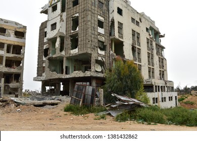 Destroyed Hospital In Harasta, Syria 