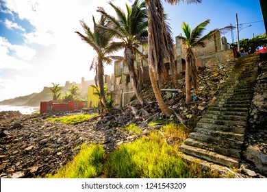 Destroyed Houses From Hurricane Maria In Puerto Rico