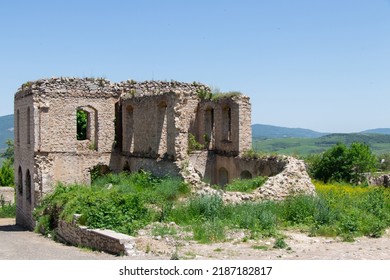 Destroyed Houses In Shusha City During The Karabakh War. Nagorno Karabakh War