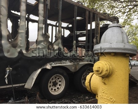 Similar – Image, Stock Photo Burning lawn. Man destroying dry dead grass with weed burner, garden gas burner. Fire spreads quickly through dry grass in garden, close up. Forest fire danger